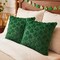 St Patricks Day Pillow Covers 18 x 18 inch Set of 2 3D Embroidered Shamrock Pillow Soft Plush Faux Fur St Patricks Day Decorations for SOFE Bedding Holiday